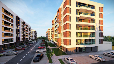 Apartament 2 camere, 43.4 mp + balcon 6.83 mp, Floresti